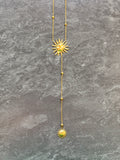 Sautoir Soleil Doré – Acier Inoxydable