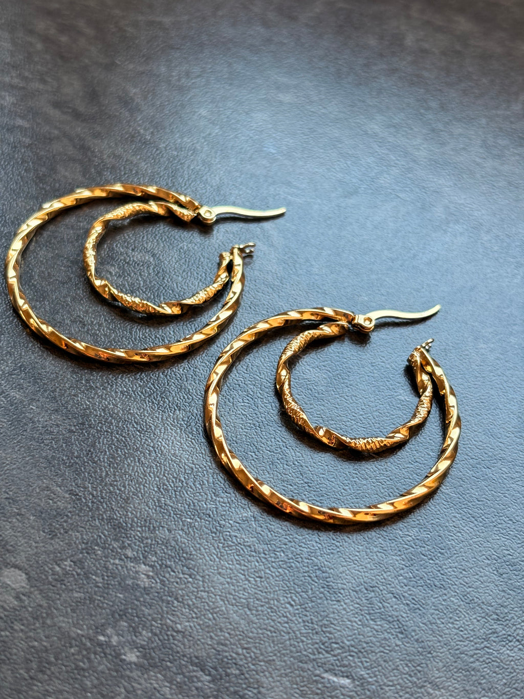 Double Créoles Dorées