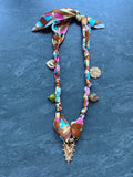 Collier Bandana Cœur Camel