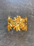 Bracelet Jonc Fleur Doré – Acier Inoxydable
