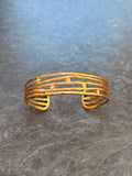 Bracelet Jonc Doré Multi-Rangs à Strass – Acier Inoxydable