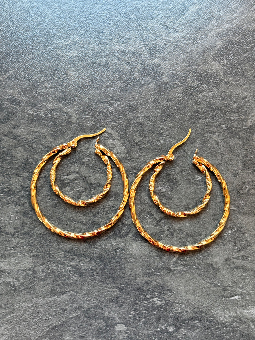 Double Créoles Dorées