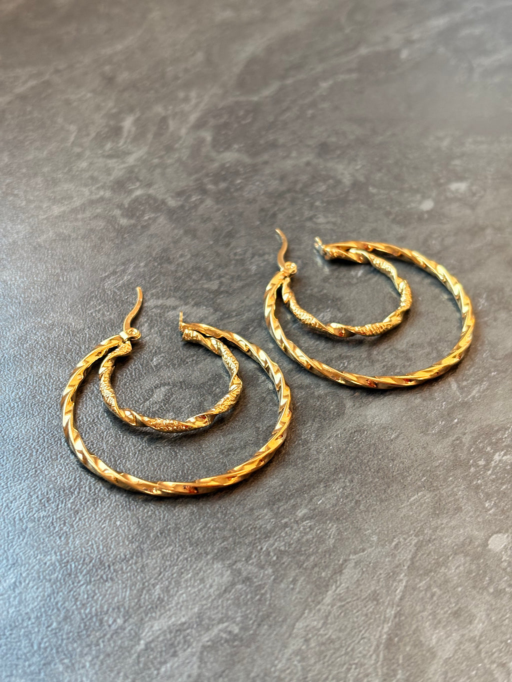 Double Créoles Dorées